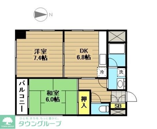 第2ゆりハイツの物件間取画像